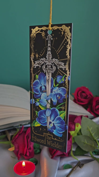 "The Sword Wielder" Tarot Bookmark (Gold foil)