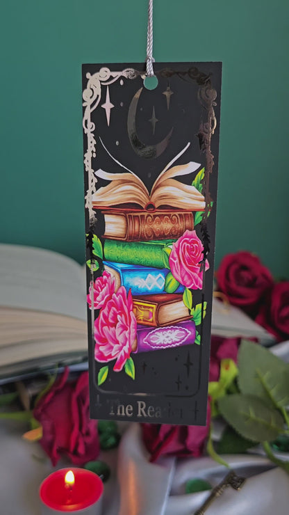 "The Reader" Tarot Bookmark (Silver foil)