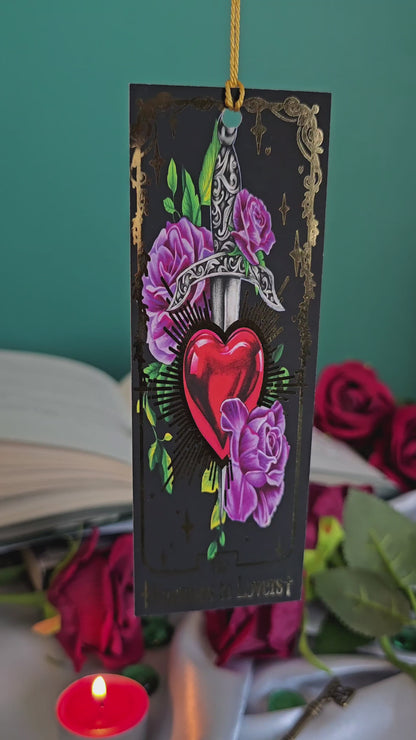 "The Enemies to Lovers" Tarot Bookmark (Gold foil)