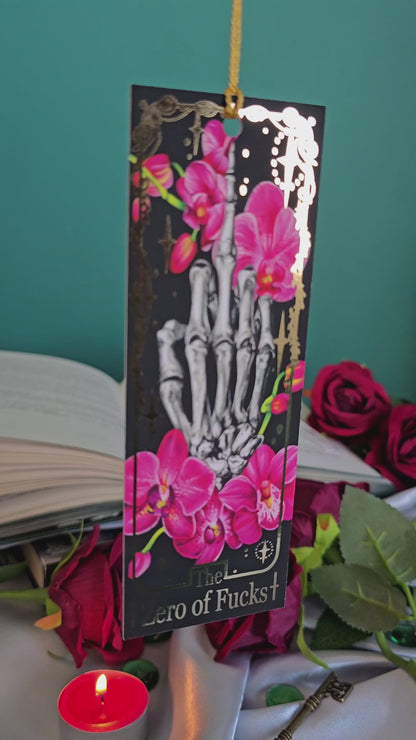 "The Zero of Fucks" Tarot Bookmark (Gold foil)
